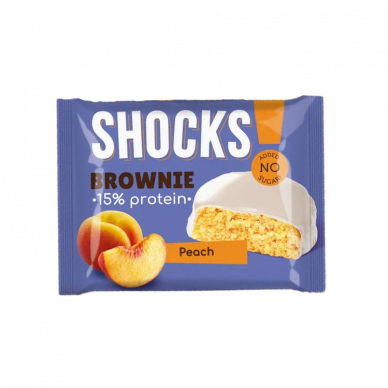 Протеиновое печенье глазированное Брауни "Персик" FitnesShock